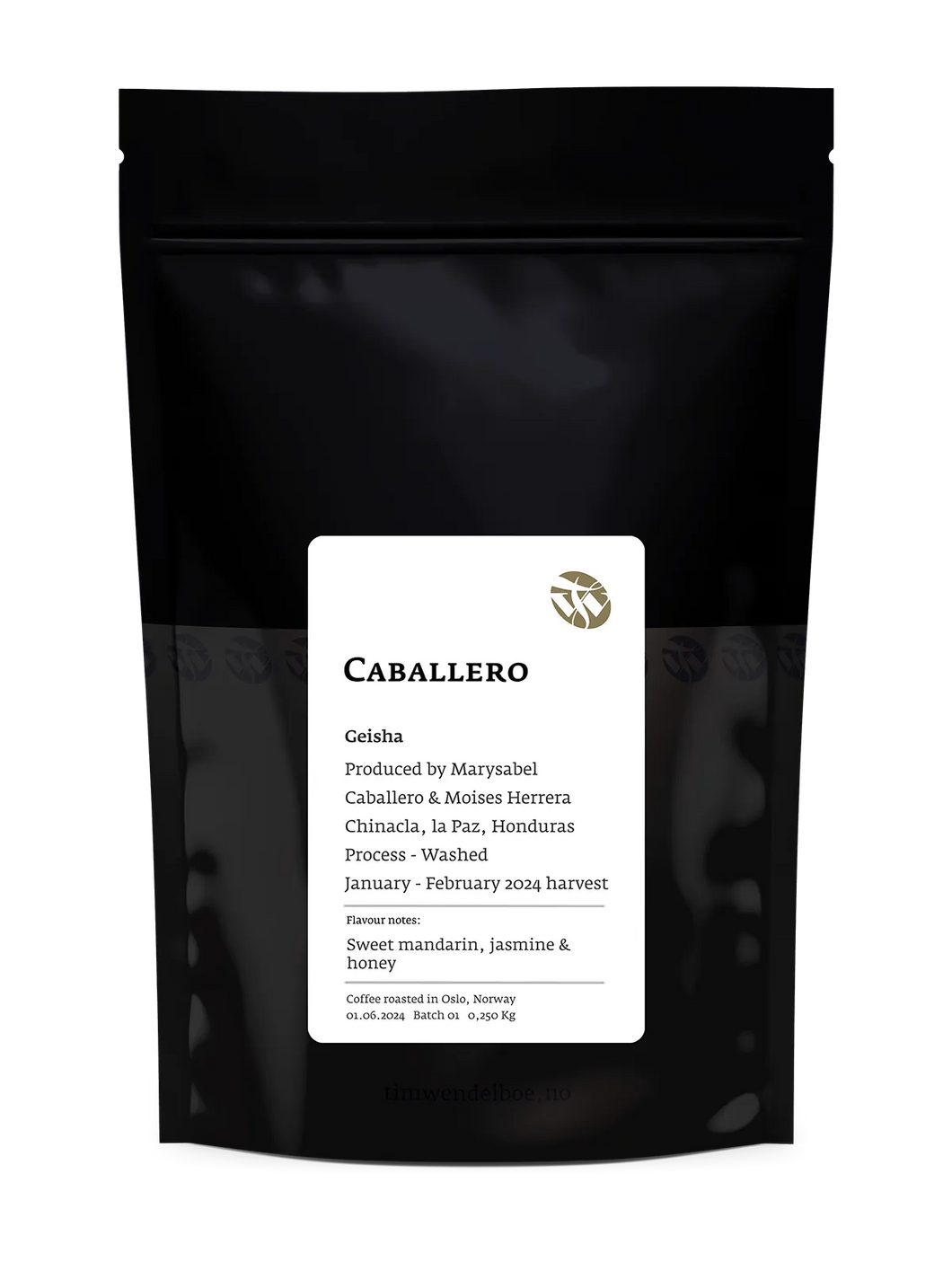 TIM Wendelboe CABALLERO
Geisha
Produced by Marysabel
Caballero & Moises Herrera
Chinacla, la Paz, Honduras
Process - Washed
January - February 2024 harvest